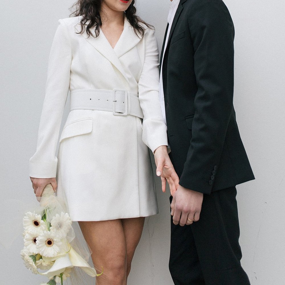 Babaton Futura Mini Dress (White)